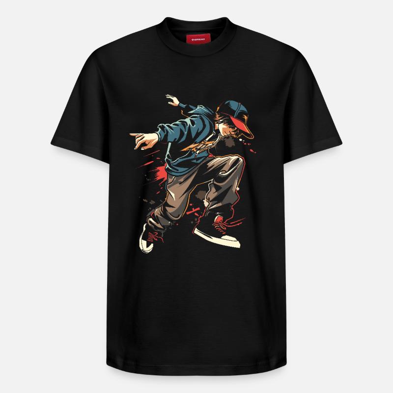 Breakdancer - Relaxed Unisex Supima Cotton T-Shirt – von SPREAD - Schwarz