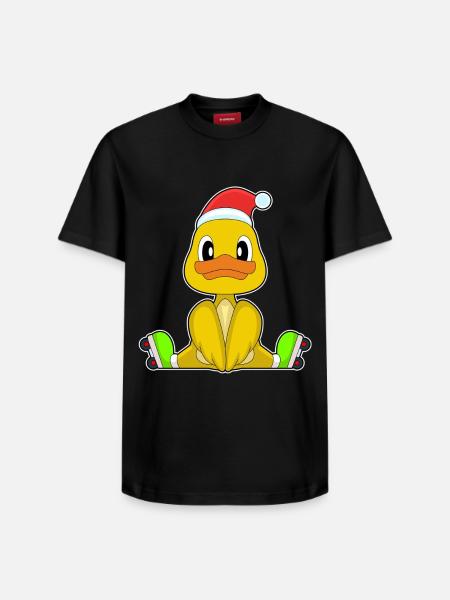 Duck Christmas Inline skating - Relaxed Unisex Supima Cotton T-Shirt – by SPREAD - black
