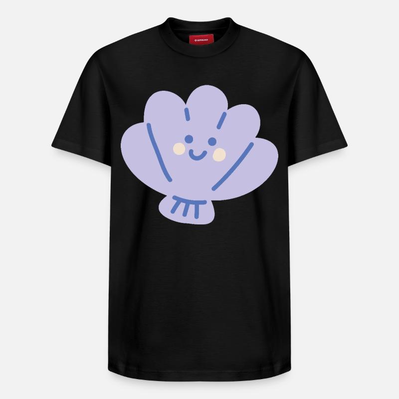 Coquille Océan - T-shirt unisexe décontracté en coton Supima – de SPREAD - noir