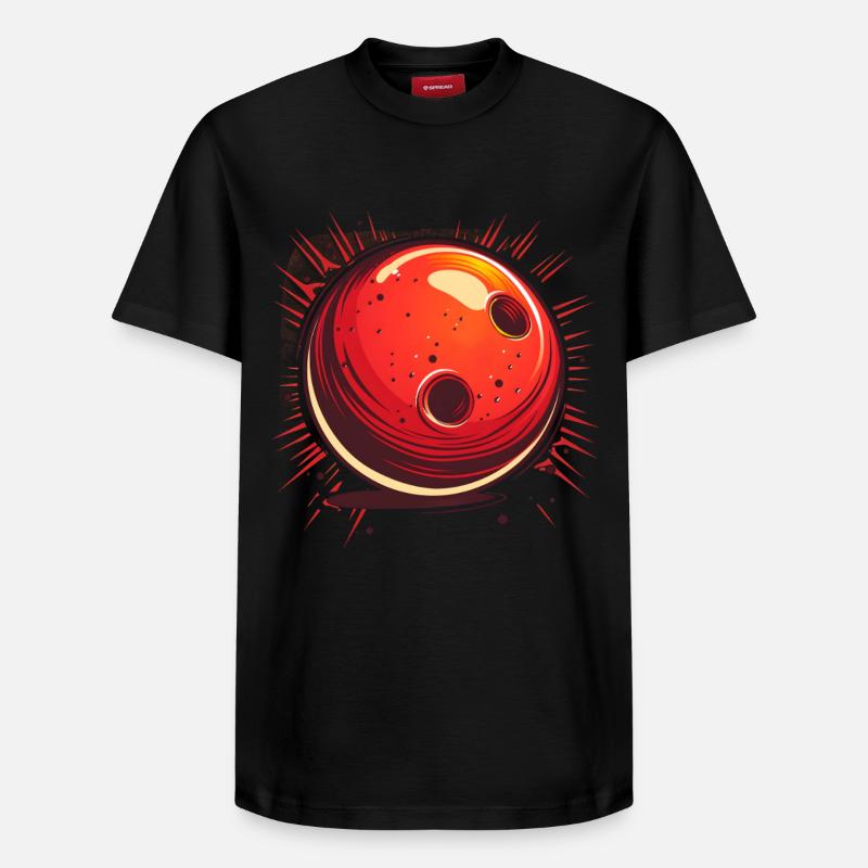 Bowlingkugel Comic Look - Relaxed Unisex Supima Cotton T-Shirt – von SPREAD - Schwarz