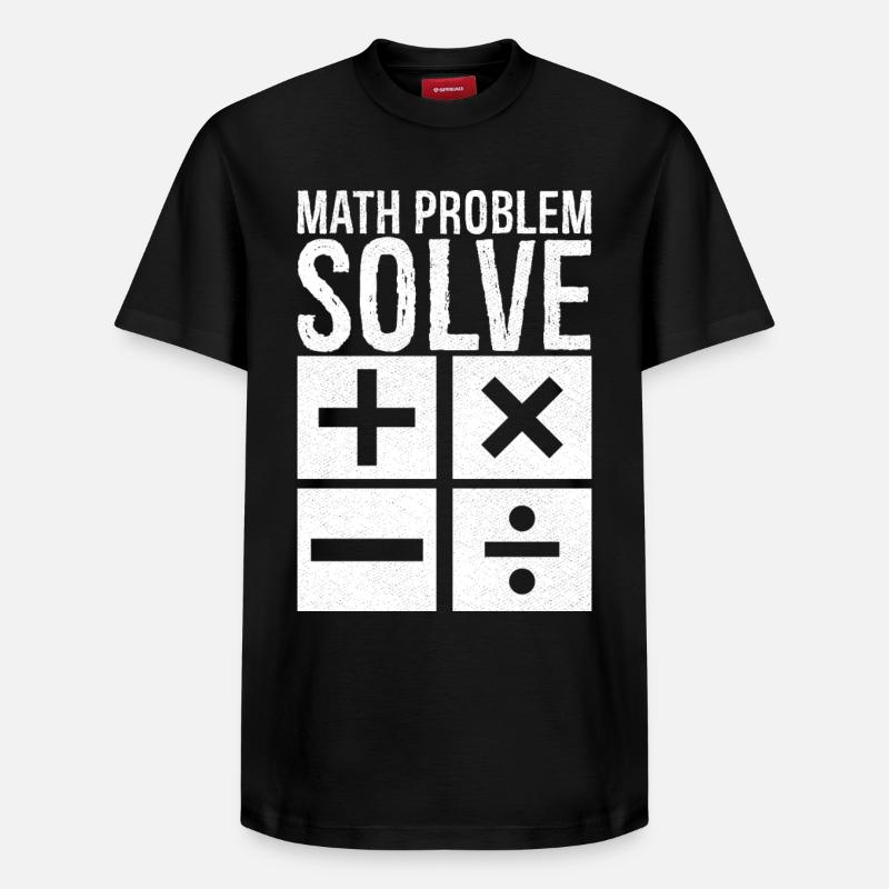 math problem solve - Relaxed Unisex Supima Cotton T-Shirt – by SPREAD - black