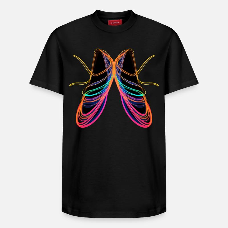 Ballerines Steamwave Art - T-shirt unisexe décontracté en coton Supima – de SPREAD - noir