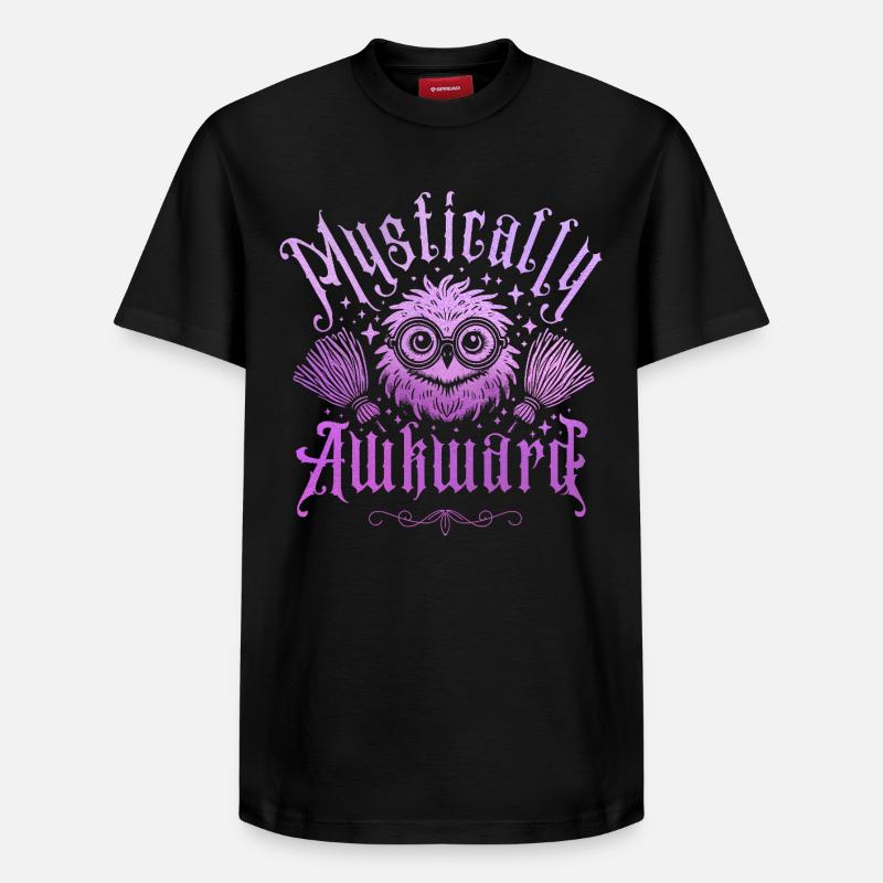Magisch unbeholfen – Eulenzauber - Relaxed Unisex Supima Cotton T-Shirt – von SPREAD - Schwarz