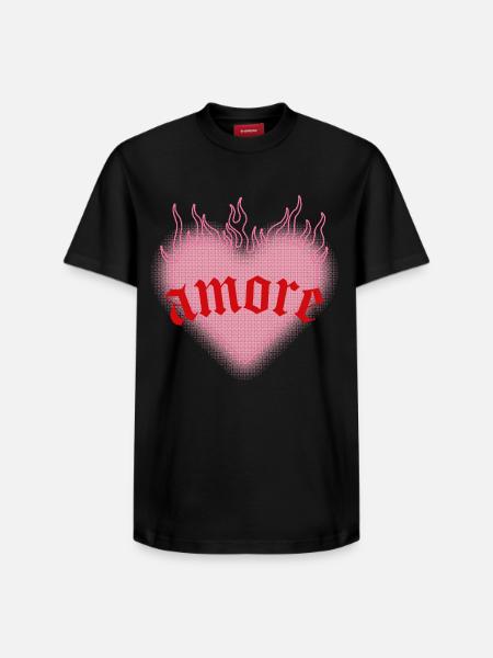Burning love - Relaxed Unisex Supima Cotton T-Shirt – by SPREAD - black