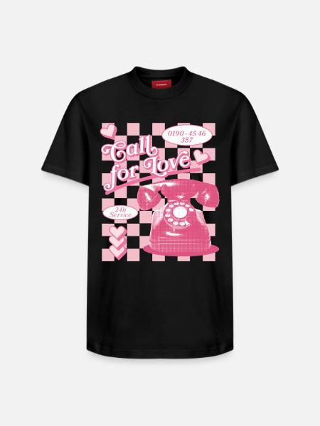 Call for Love Hotline Aesthetics - Relaxed Unisex Supima Cotton T-Shirt – by SPREAD - black