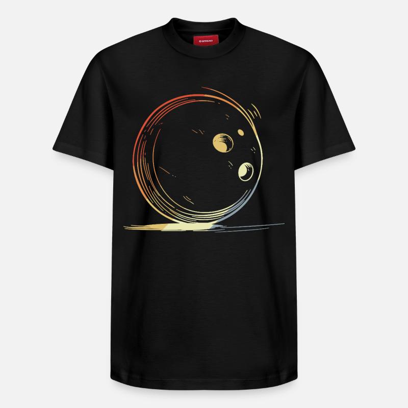 Look rétro bowling - T-shirt unisexe décontracté en coton Supima – de SPREAD - noir