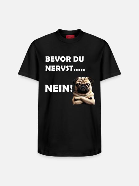 Bevor du nervst... Nein! - Relaxed Unisex Supima Cotton T-Shirt – von SPREAD - Schwarz