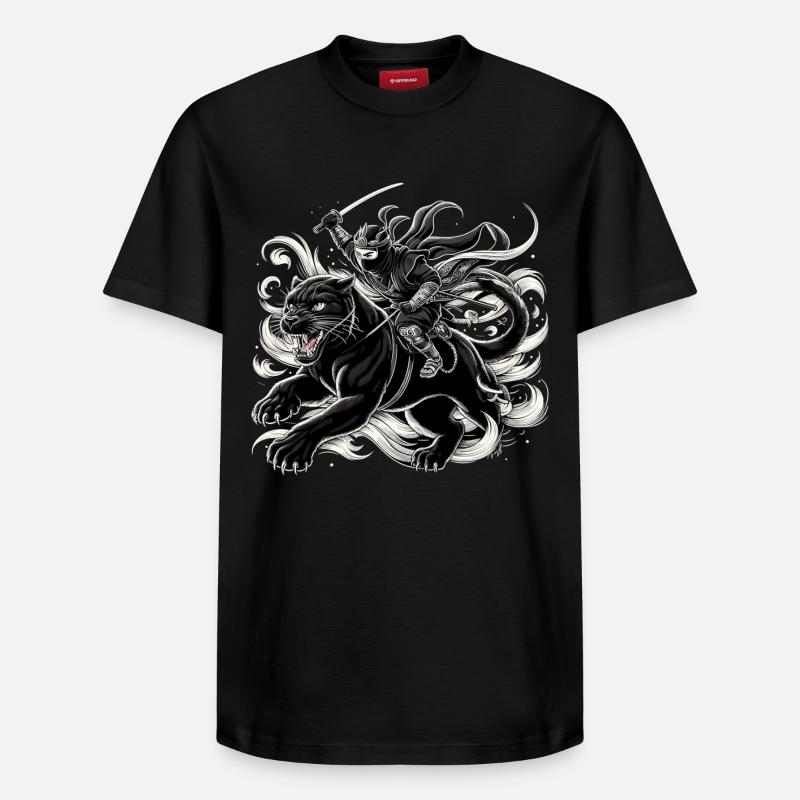 Ninja Jaguar Ninjato Cadeau - T-shirt unisexe décontracté en coton Supima – de SPREAD - noir