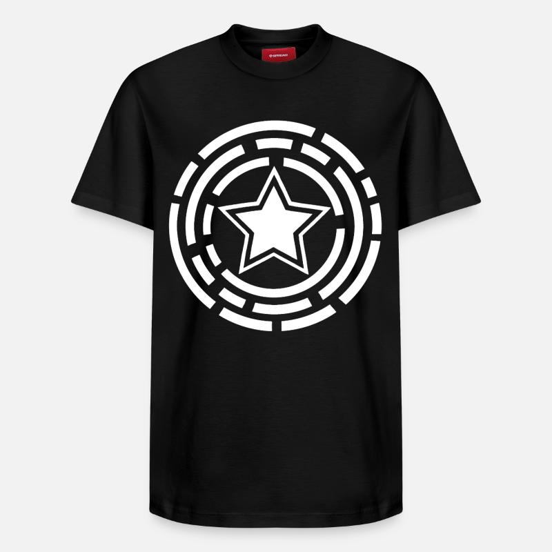 White Star - Relaxed Unisex Supima Cotton T-Shirt – by SPREAD - black