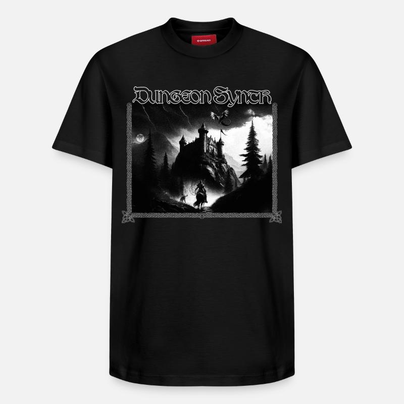 Synthé de donjon - T-shirt unisexe décontracté en coton Supima – de SPREAD - noir