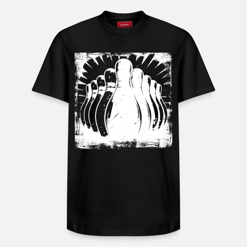 Quilles Bowling - T-shirt unisexe décontracté en coton Supima – de SPREAD - noir