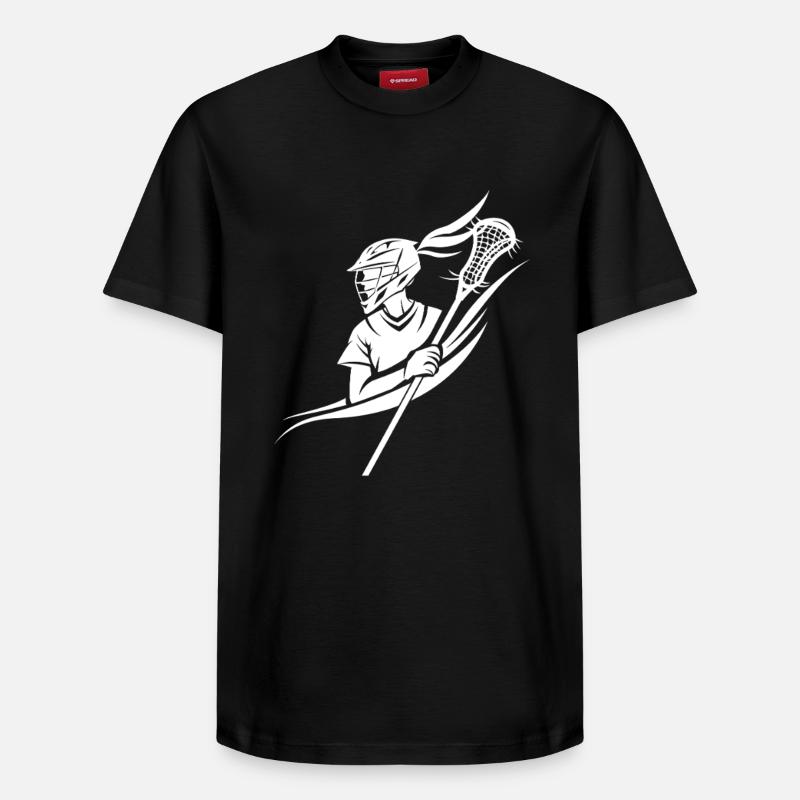 Joueur de crosse - T-shirt unisexe décontracté en coton Supima – de SPREAD - noir
