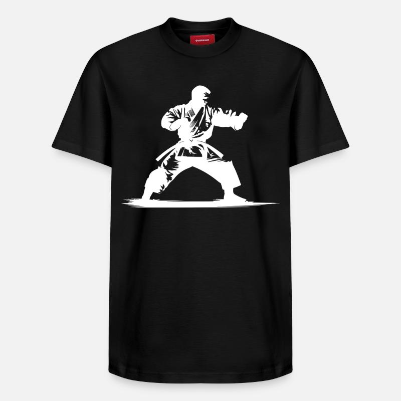 Karateka - Relaxed Unisex Supima Cotton T-Shirt – von SPREAD - Schwarz