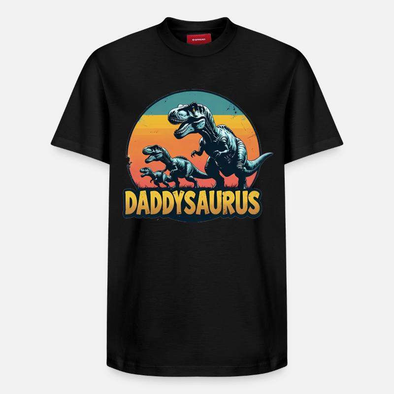 Daddysaurus - Relaxed Unisex Supima Cotton T-Shirt – von SPREAD - Schwarz
