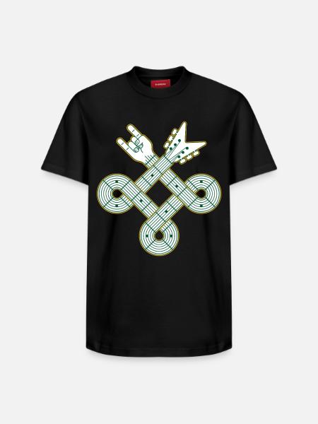 Celtic Knot Guitar - Relaxed Unisex Supima Cotton T-Shirt – by SPREAD - black