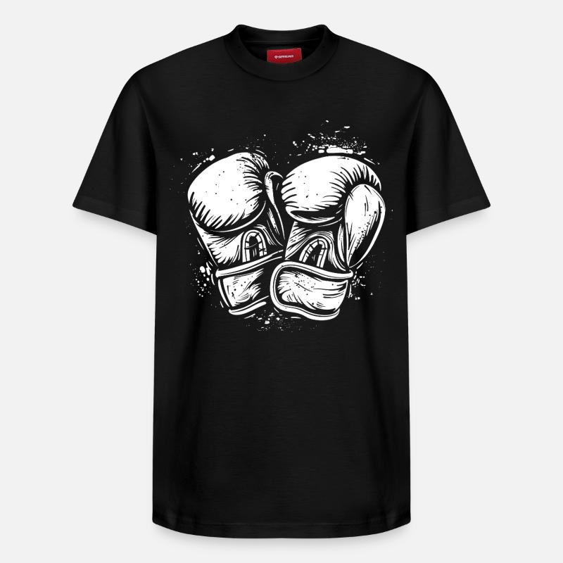 Boxhandschuhe Zeichnung - Relaxed Unisex Supima Cotton T-Shirt – von SPREAD - Schwarz