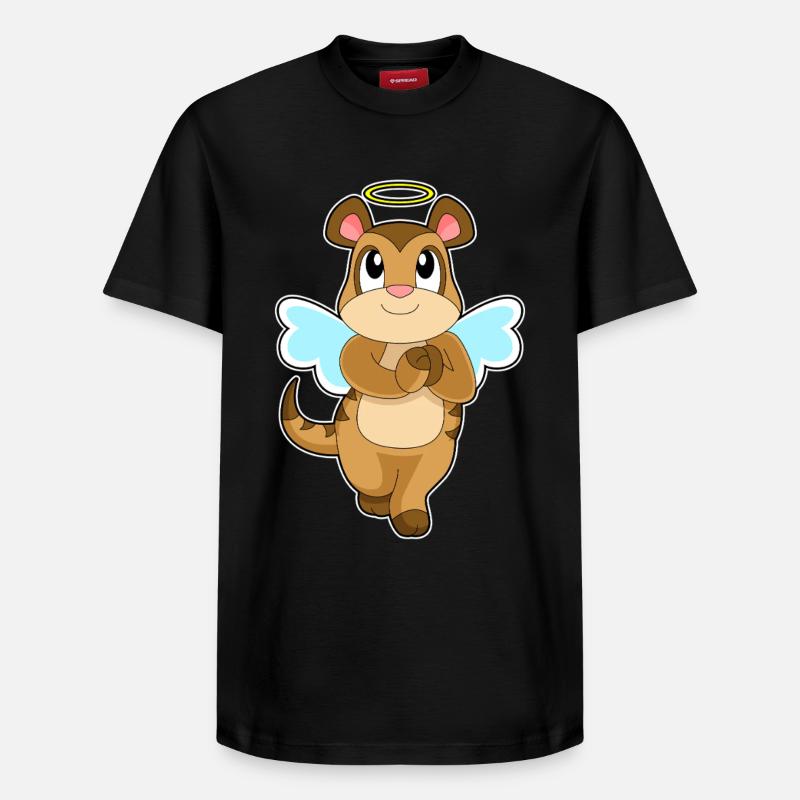 Ailes d’ange suricate - T-shirt unisexe décontracté en coton Supima – de SPREAD - noir