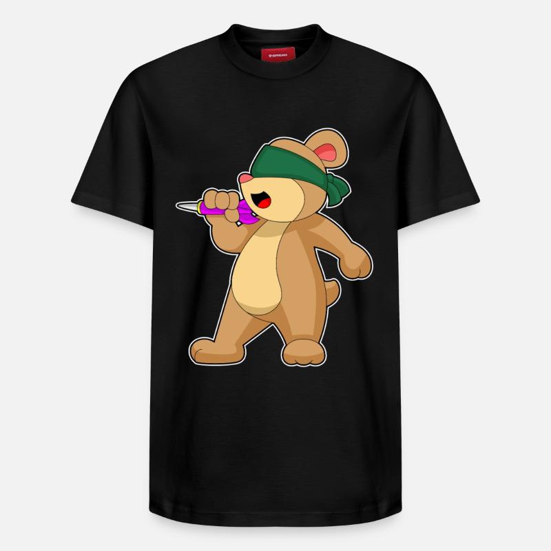 Fléchette d’ours Fléchette - T-shirt unisexe décontracté en coton Supima – de SPREAD - noir