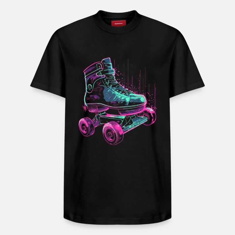 Rollschuhe Steampunk - Relaxed Unisex Supima Cotton T-Shirt – von SPREAD - Schwarz