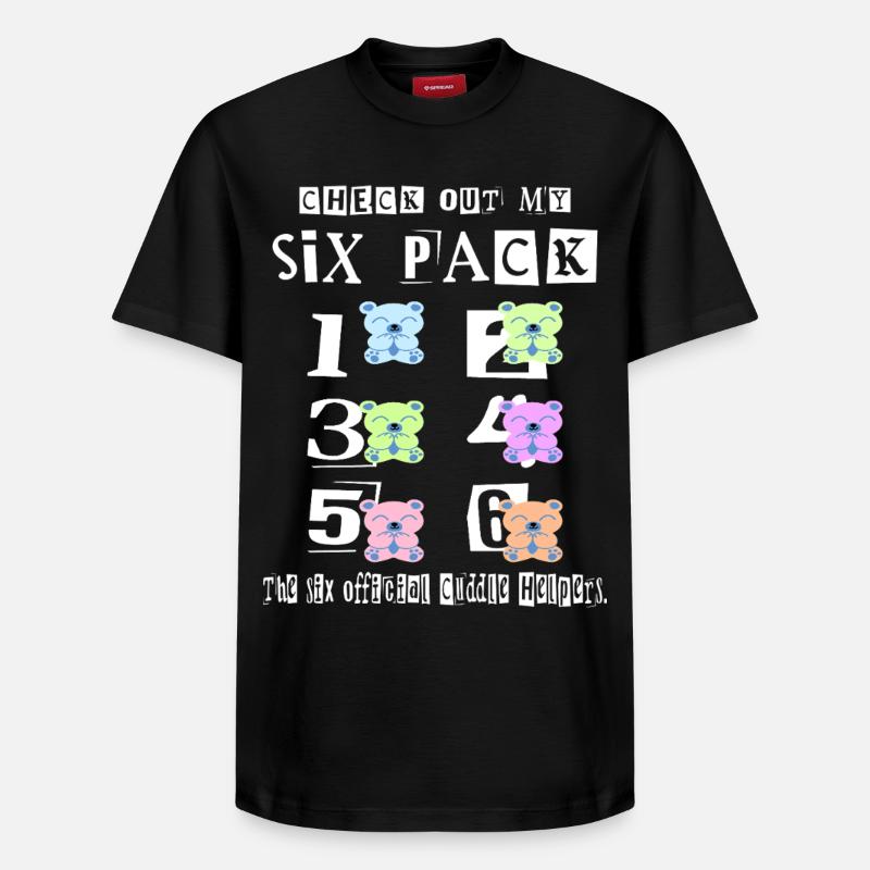 Teddy Kuschel Six Pack - Relaxed Unisex Supima Cotton T-Shirt – von SPREAD - Schwarz