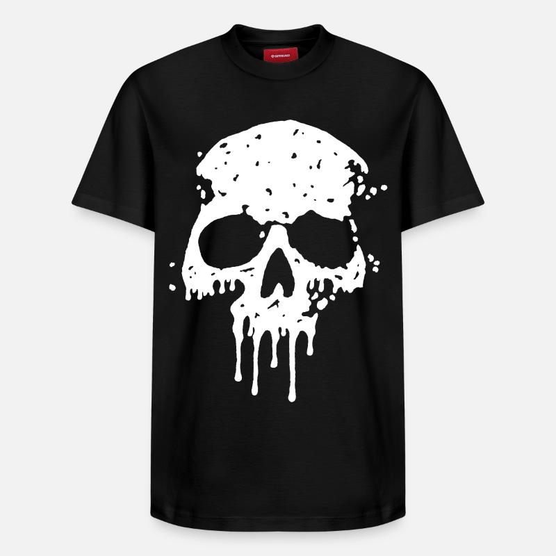Graffiti Schädel - Relaxed Unisex Supima Cotton T-Shirt – von SPREAD - Schwarz
