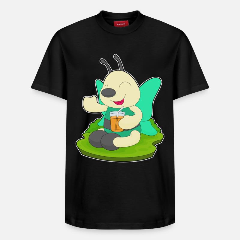 Schmetterling Saft - Relaxed Unisex Supima Cotton T-Shirt – von SPREAD - Schwarz