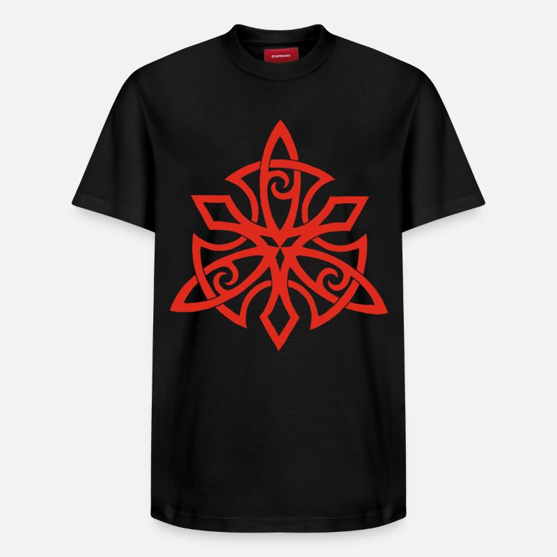 Ailes vikings rouges - T-shirt unisexe décontracté en coton Supima – de SPREAD - noir