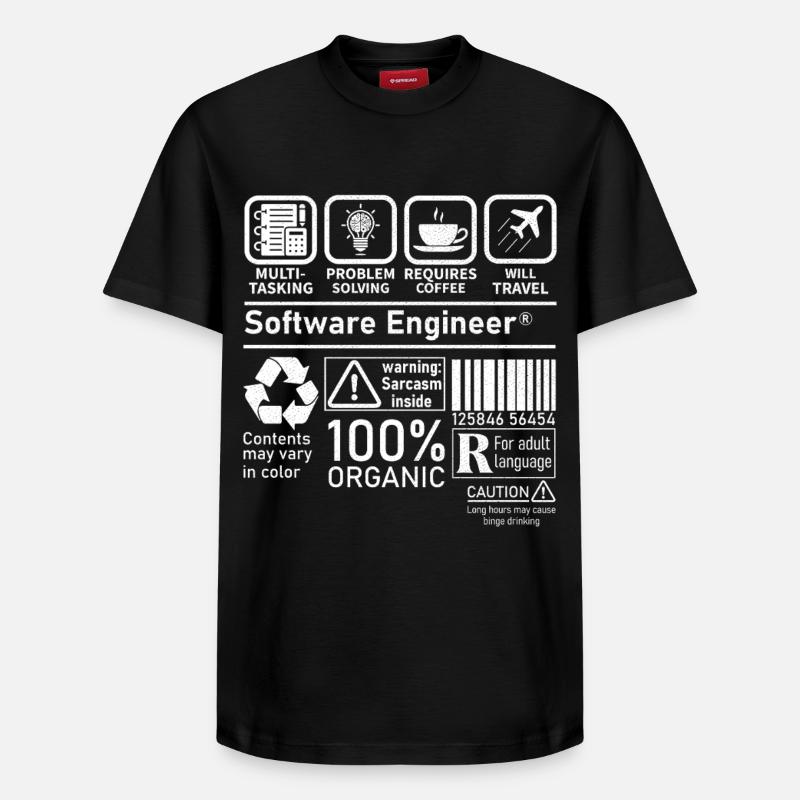 software engineer multi tasking problem solving - Relaxed Unisex Supima Cotton T-Shirt – by SPREAD - black
