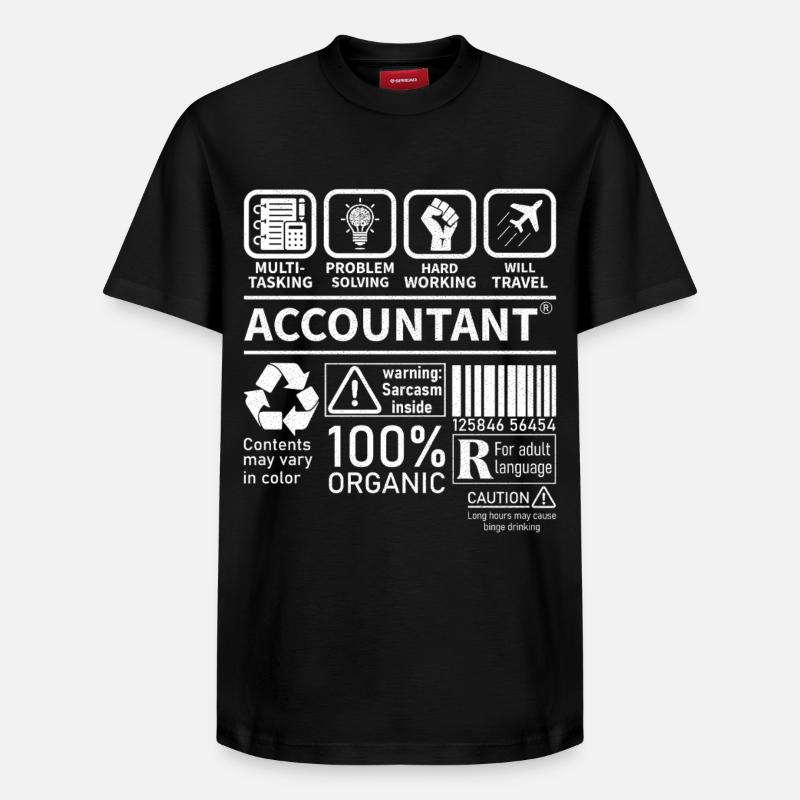 Accountant Multi Tasking Problem Solving - Relaxed Unisex Supima Cotton T-Shirt – von SPREAD - Schwarz