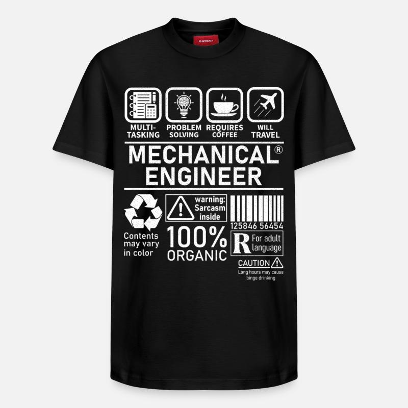 Mechanical Engineer multi tasking problem solving - Relaxed Unisex Supima Cotton T-Shirt – by SPREAD - black