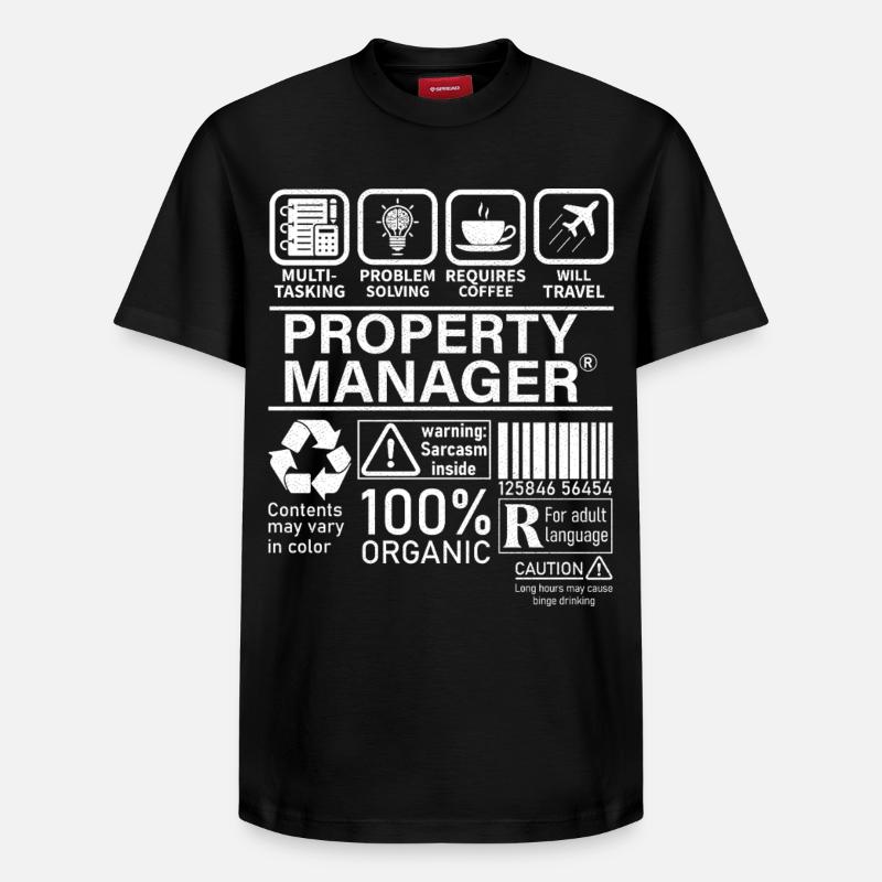 Property Manager Multi Tasking Problem Solving - Relaxed Unisex Supima Cotton T-Shirt – by SPREAD - black