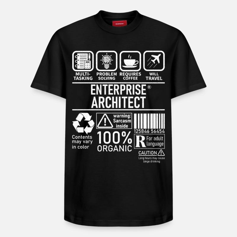 Enterprise Architect multi tasking problem solving - Relaxed Unisex Supima Cotton T-Shirt – von SPREAD - Schwarz
