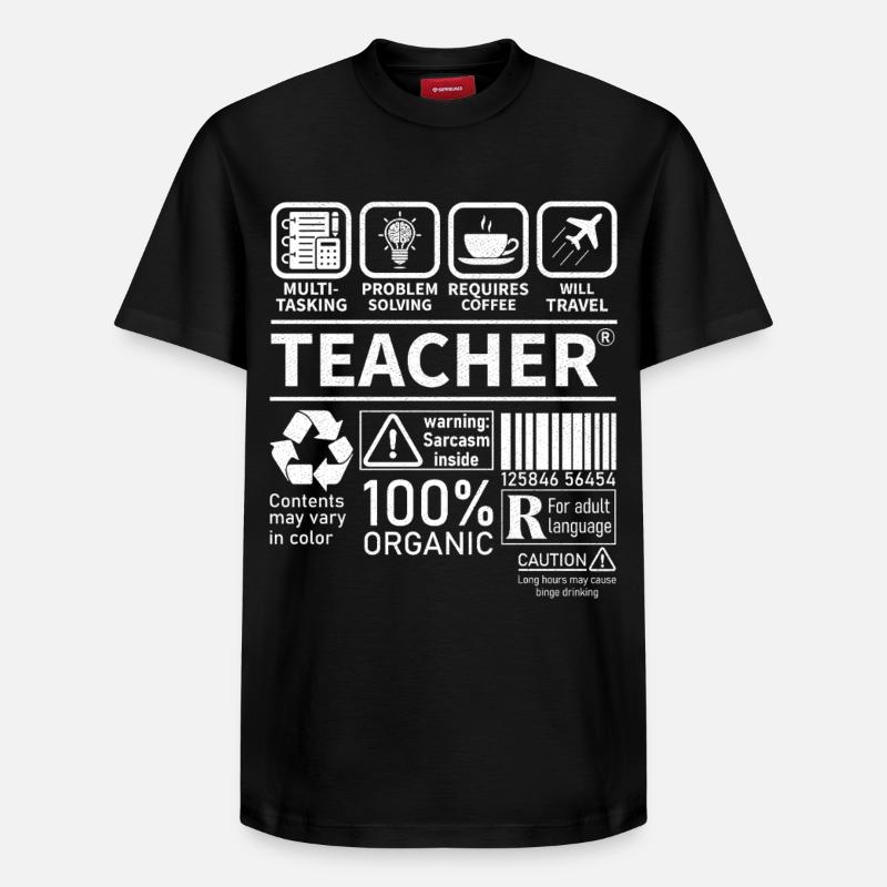 Teacher multi tasking problem solving requires - Relaxed Unisex Supima Cotton T-Shirt – von SPREAD - Schwarz