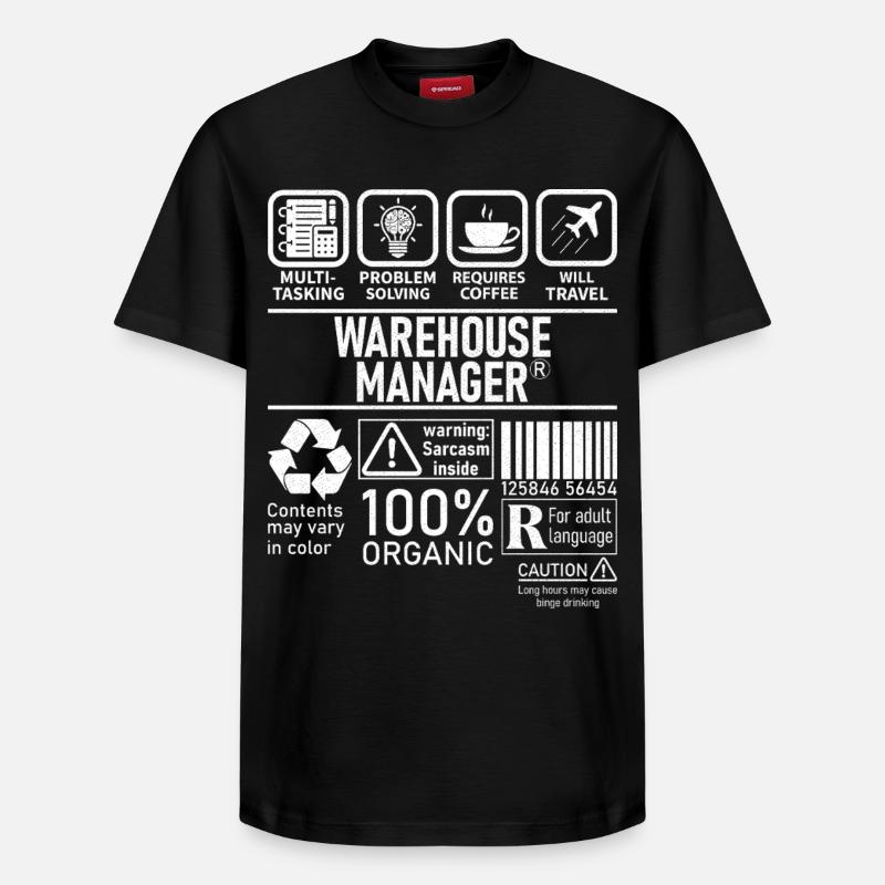 Warehouse Manager multi tasking problem solving - Relaxed Unisex Supima Cotton T-Shirt – von SPREAD - Schwarz
