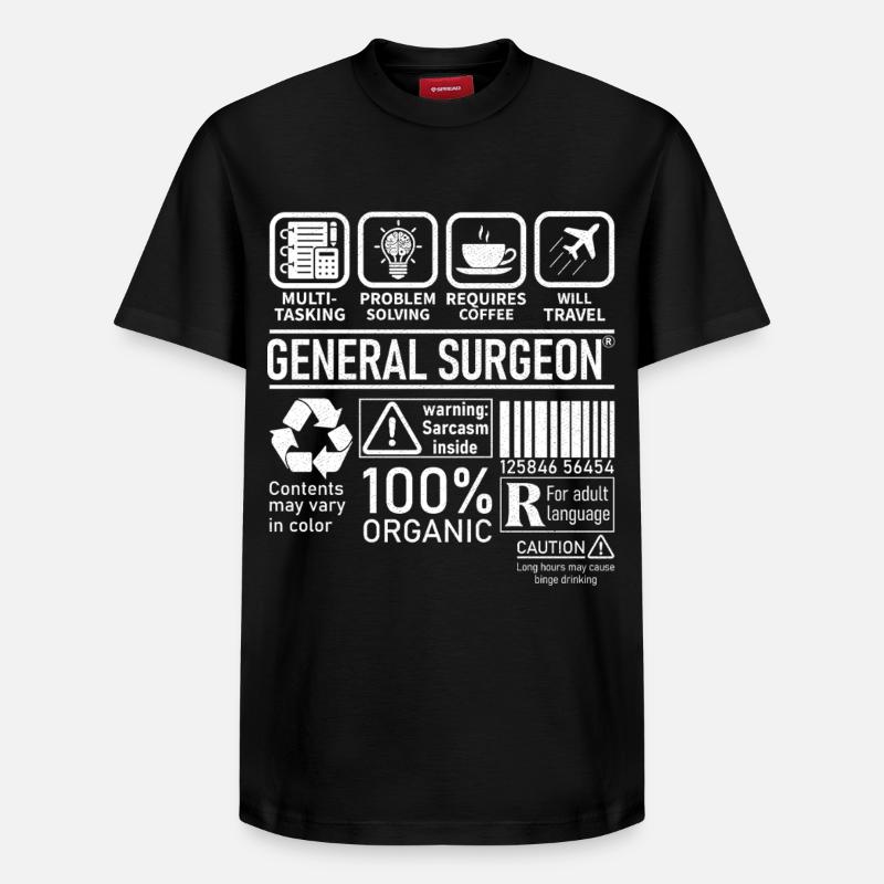 General Surgeon multi tasking problem solving - Relaxed Unisex Supima Cotton T-Shirt – von SPREAD - Schwarz
