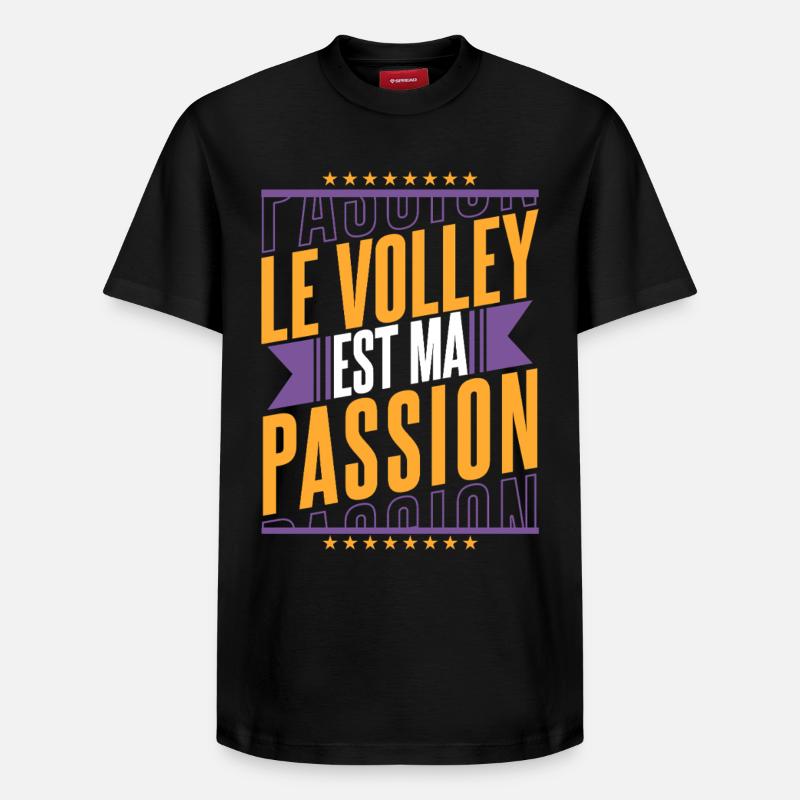 Le Volley Est Ma Passion - T-shirt unisexe décontracté en coton Supima – de SPREAD - noir