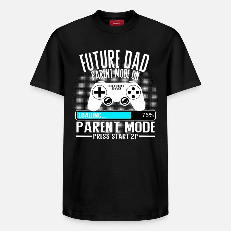 Future Dad – Parent Mode On - Relaxed Unisex Supima Cotton T-Shirt – von SPREAD - Schwarz