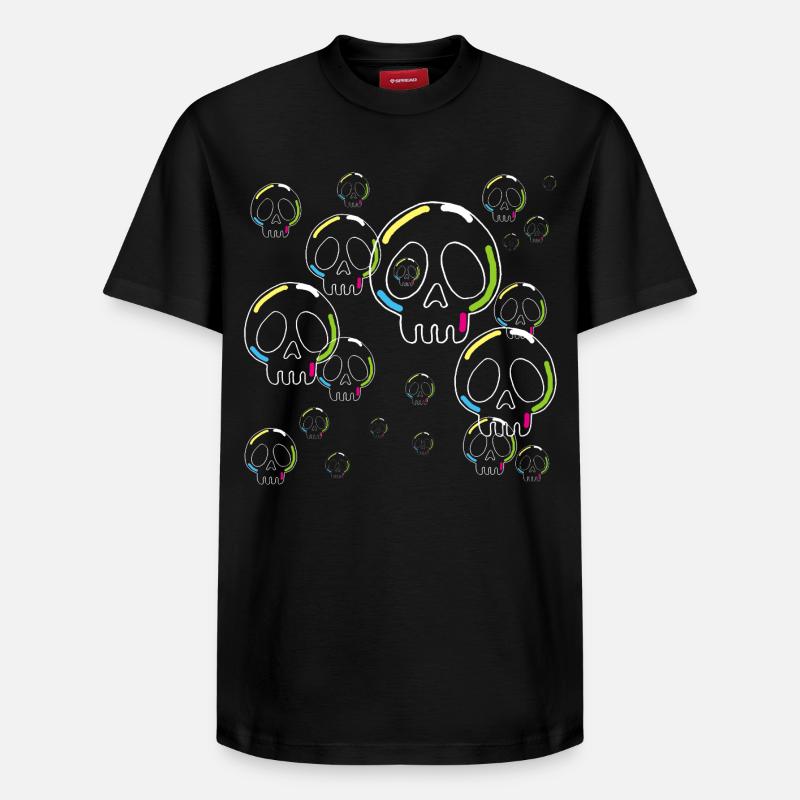 Seifen-Schädel - Relaxed Unisex Supima Cotton T-Shirt – von SPREAD - Schwarz
