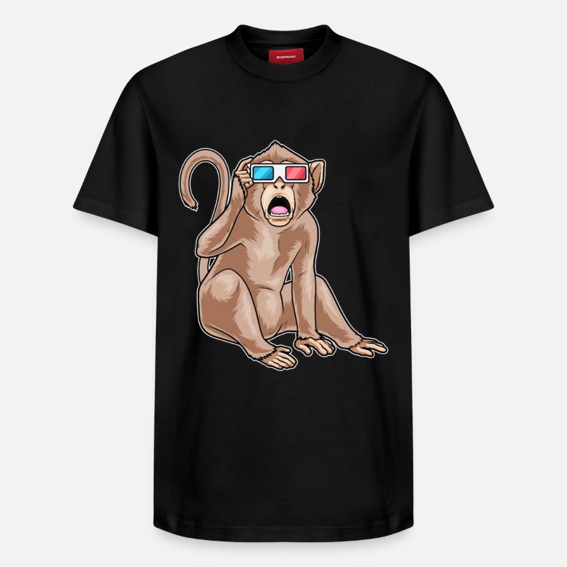 Monkey Glasses - Relaxed Unisex Supima Cotton T-Shirt – by SPREAD - black