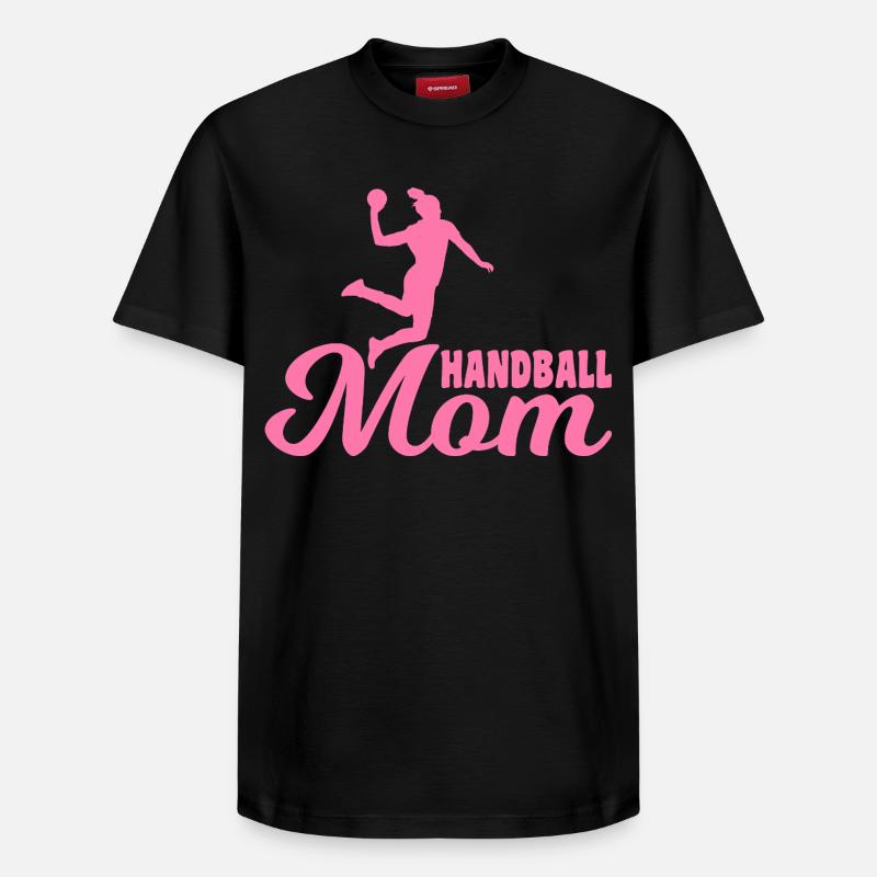 Maman handballeuse - T-shirt unisexe décontracté en coton Supima – de SPREAD - noir