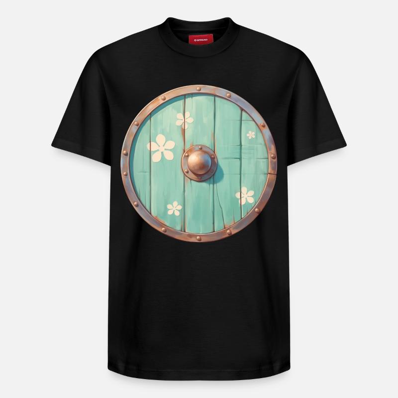 Wikinger-Schild - Relaxed Unisex Supima Cotton T-Shirt – von SPREAD - Schwarz