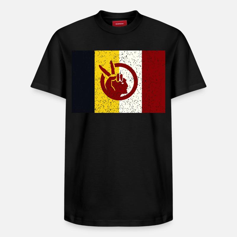 Mouvement amérindien - T-shirt unisexe décontracté en coton Supima – de SPREAD - noir