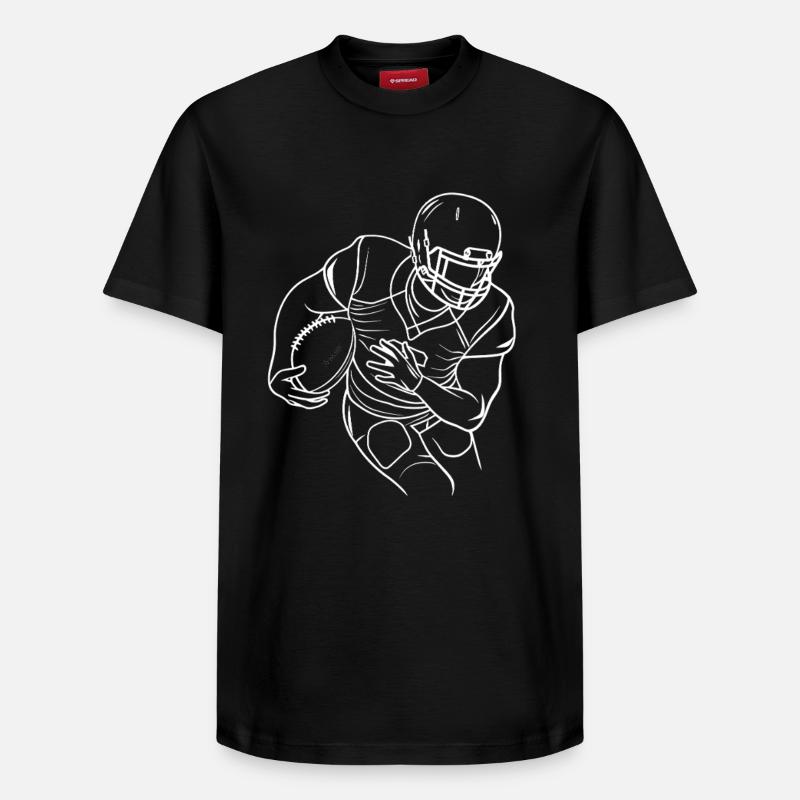 Dessin de footballeur - T-shirt unisexe décontracté en coton Supima – de SPREAD - noir