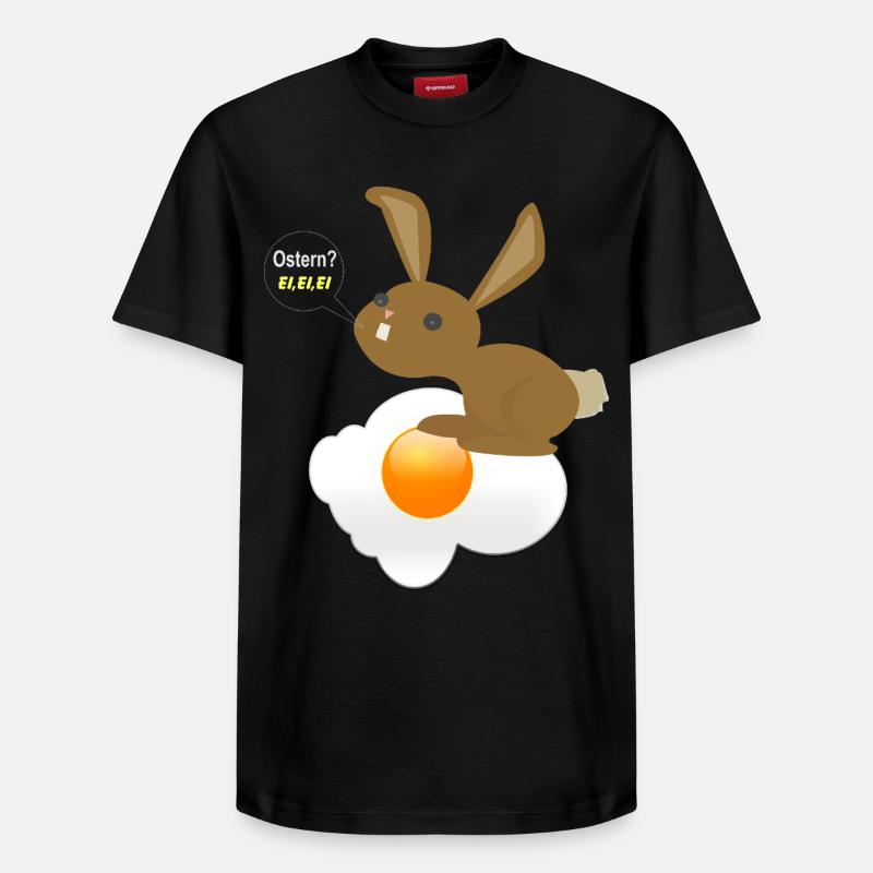 Hase Ostern Ei Ei Ei - Relaxed Unisex Supima Cotton T-Shirt – von SPREAD - Schwarz