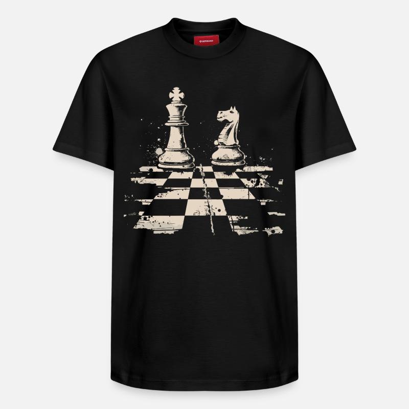 Échecs - T-shirt unisexe décontracté en coton Supima – de SPREAD - noir