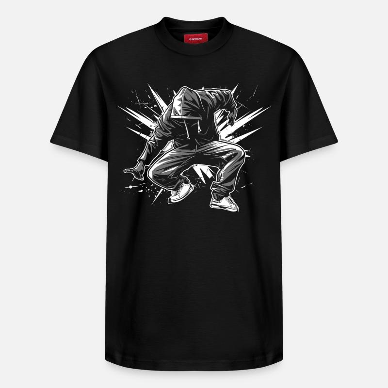Breakdancer - Relaxed Unisex Supima Cotton T-Shirt – von SPREAD - Schwarz