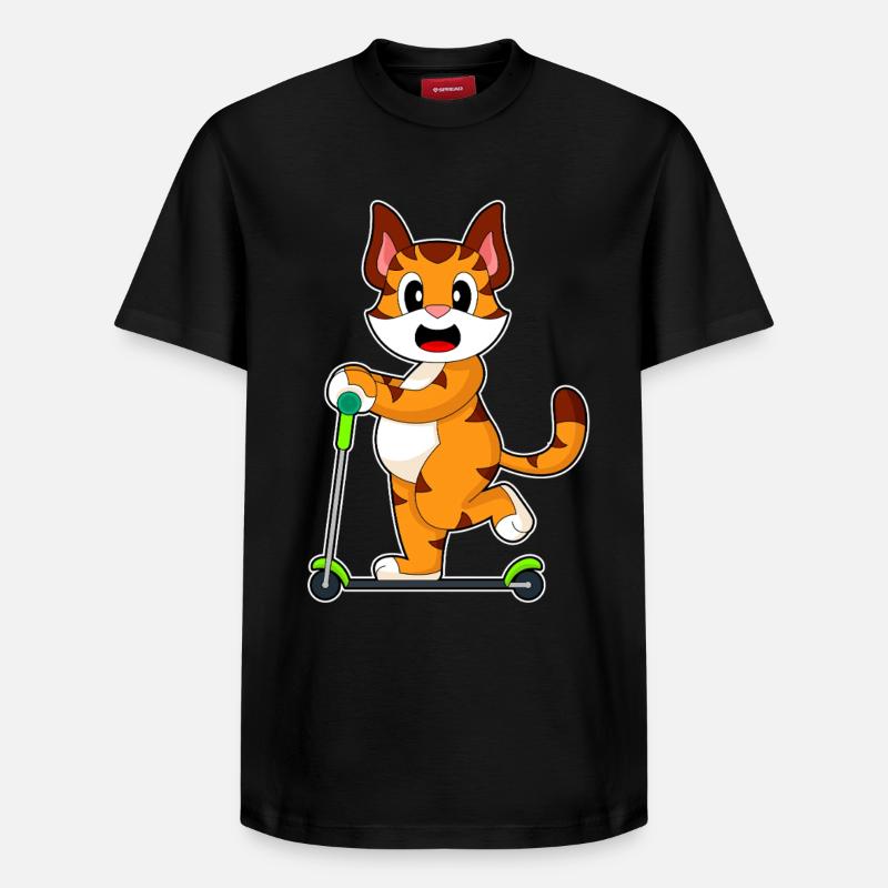 Trottinette Tiger - T-shirt unisexe décontracté en coton Supima – de SPREAD - noir