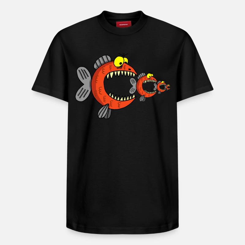 La chaine alimentaire - T-shirt unisexe décontracté en coton Supima – de SPREAD - noir