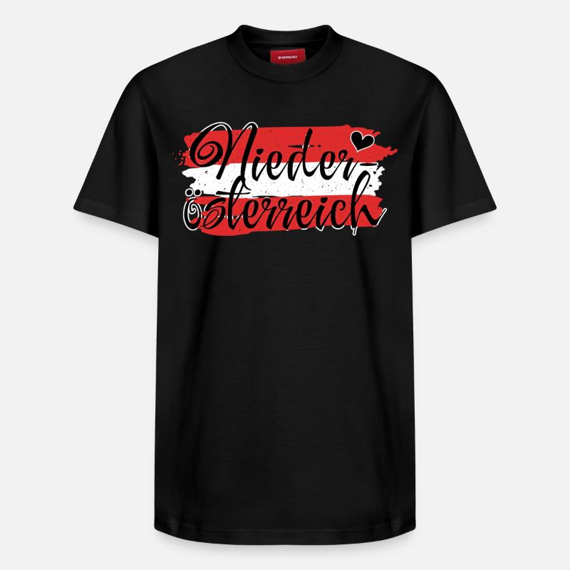 Drapeau Autriche Basse-Autriche - T-shirt unisexe décontracté en coton Supima – de SPREAD - noir