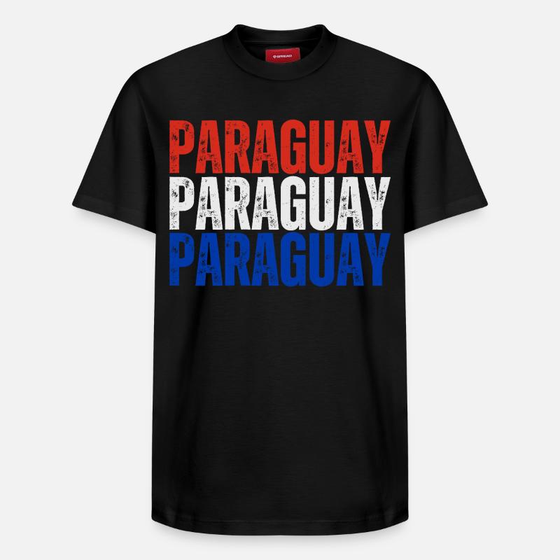 Fierté paraguayenne, drapeau paraguayen - T-shirt unisexe décontracté en coton Supima – de SPREAD - noir